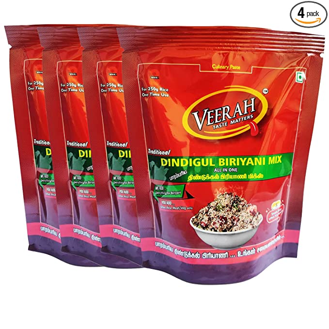 Veerah Dindigul Biriyani Mix 200g (Pack of 4)
