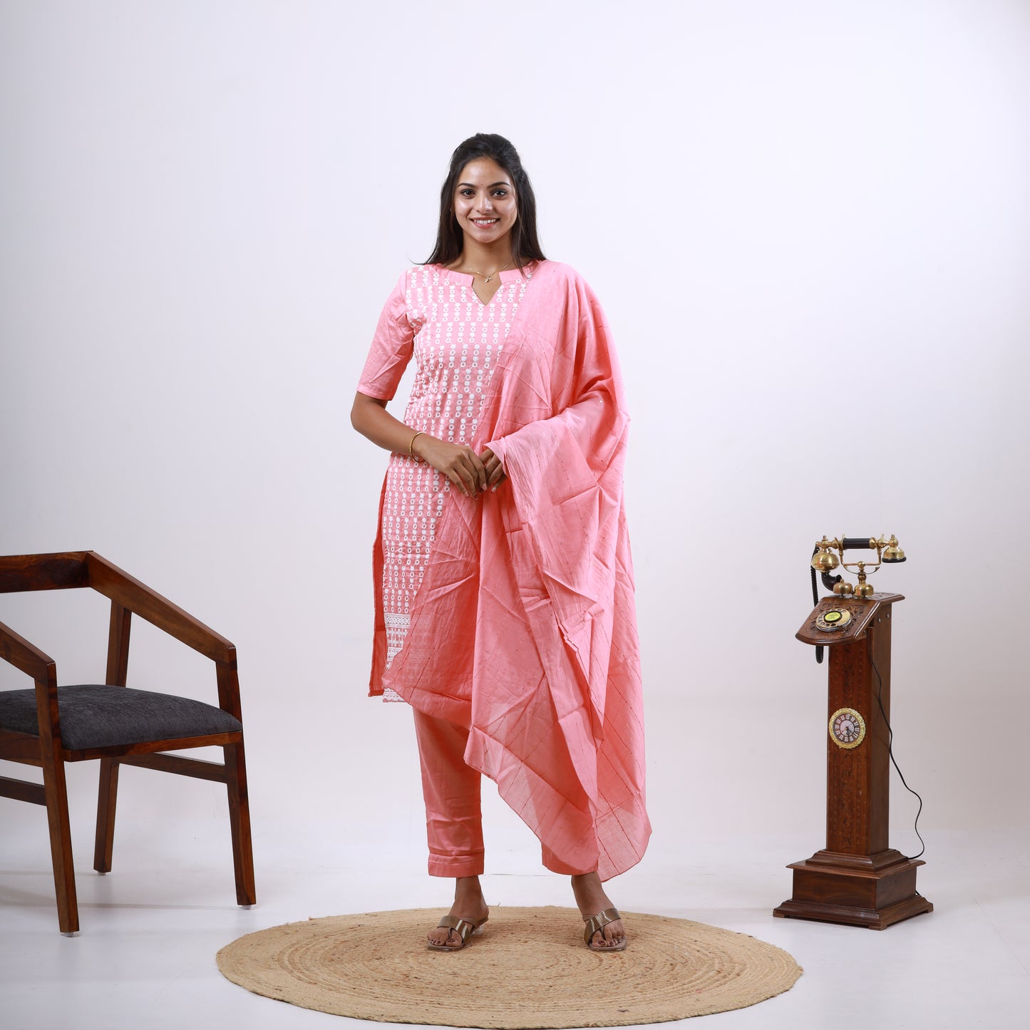 Pink Chikankari Set
