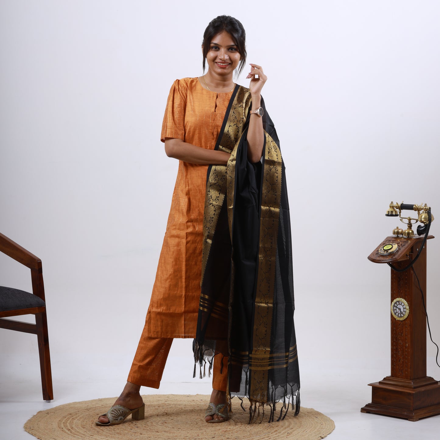 Kocha Zari Silk Set Softsilk Dupatta