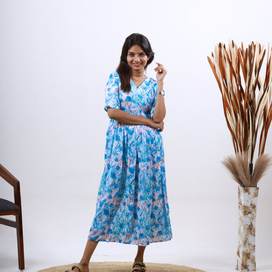 Satin Digital Print Maxi